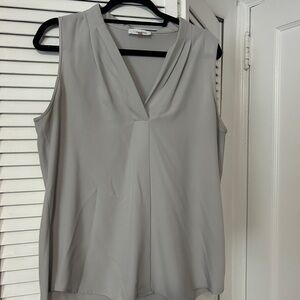 Calvin Klein Light Gray Sleeveless Blouse